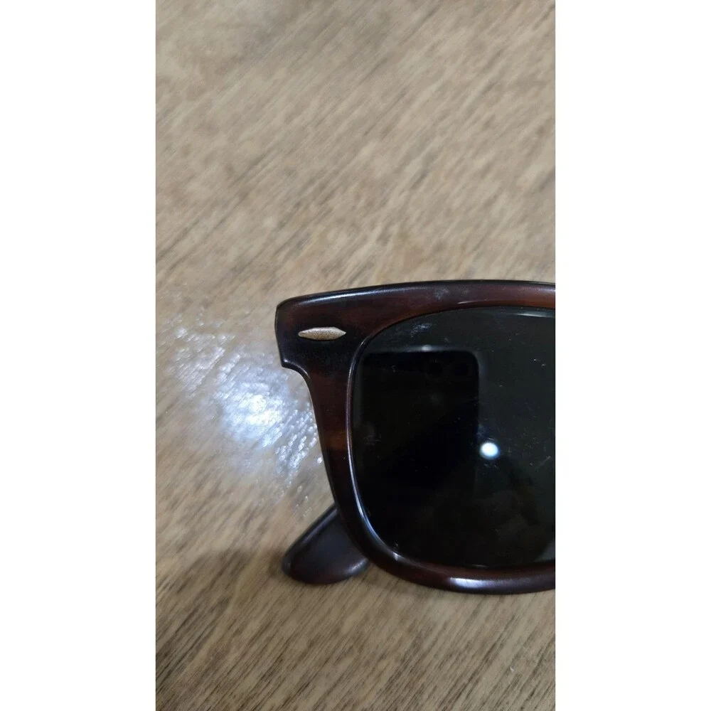 Vtg 60s 70s B&L 5024 Ray-Ban USA Wayfarer Mock Tortoise thick Frame Sunglasses